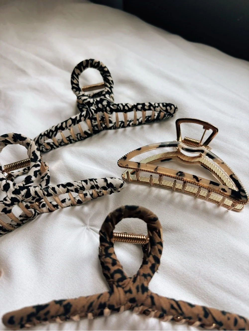 Target Gold, Green and Leopard Print Hair Claw Set (6)
